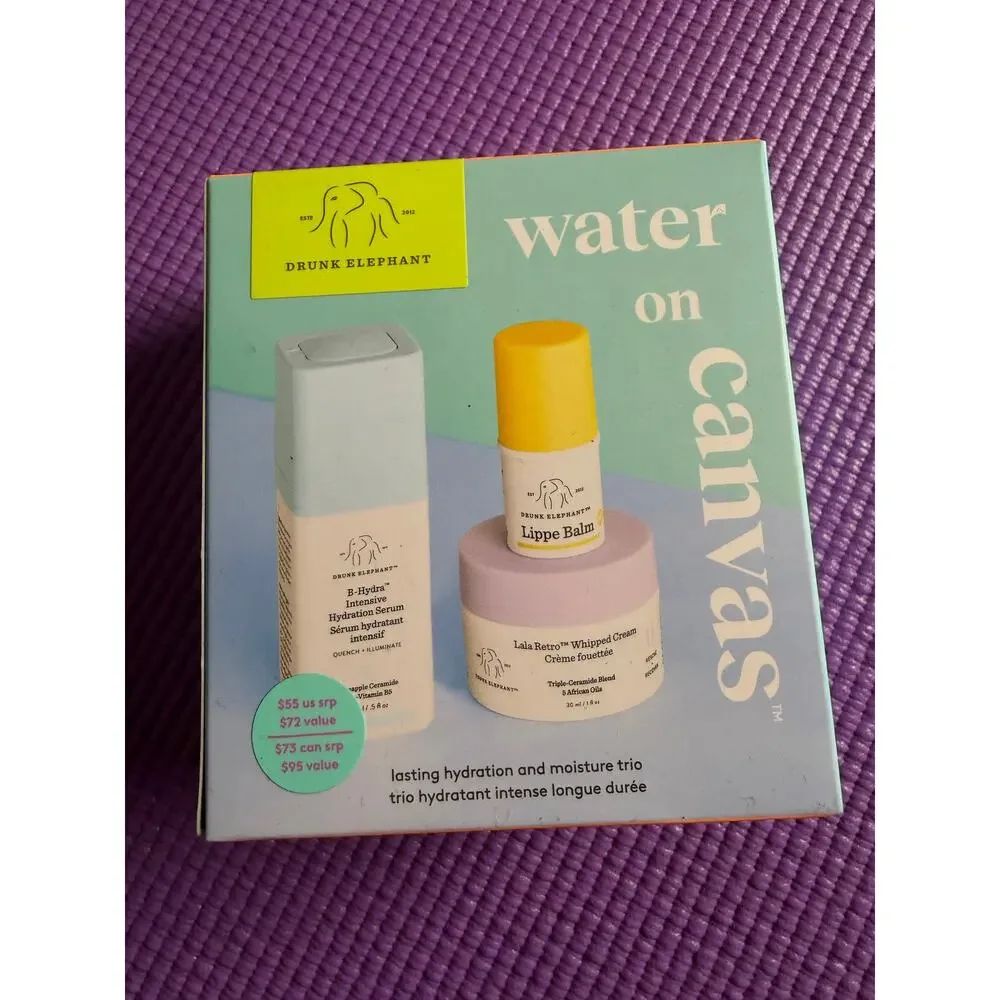 New Drunk Elephant The Watercolors Set: Protini Moisturizer, B-Hydra & Lip Balm